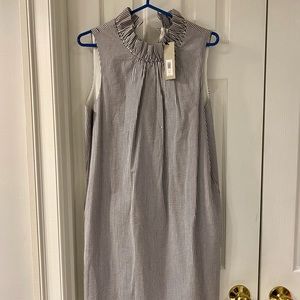 Blue and White Striped Banana Republic Dress 10P